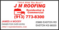 JM Roofing Business Card